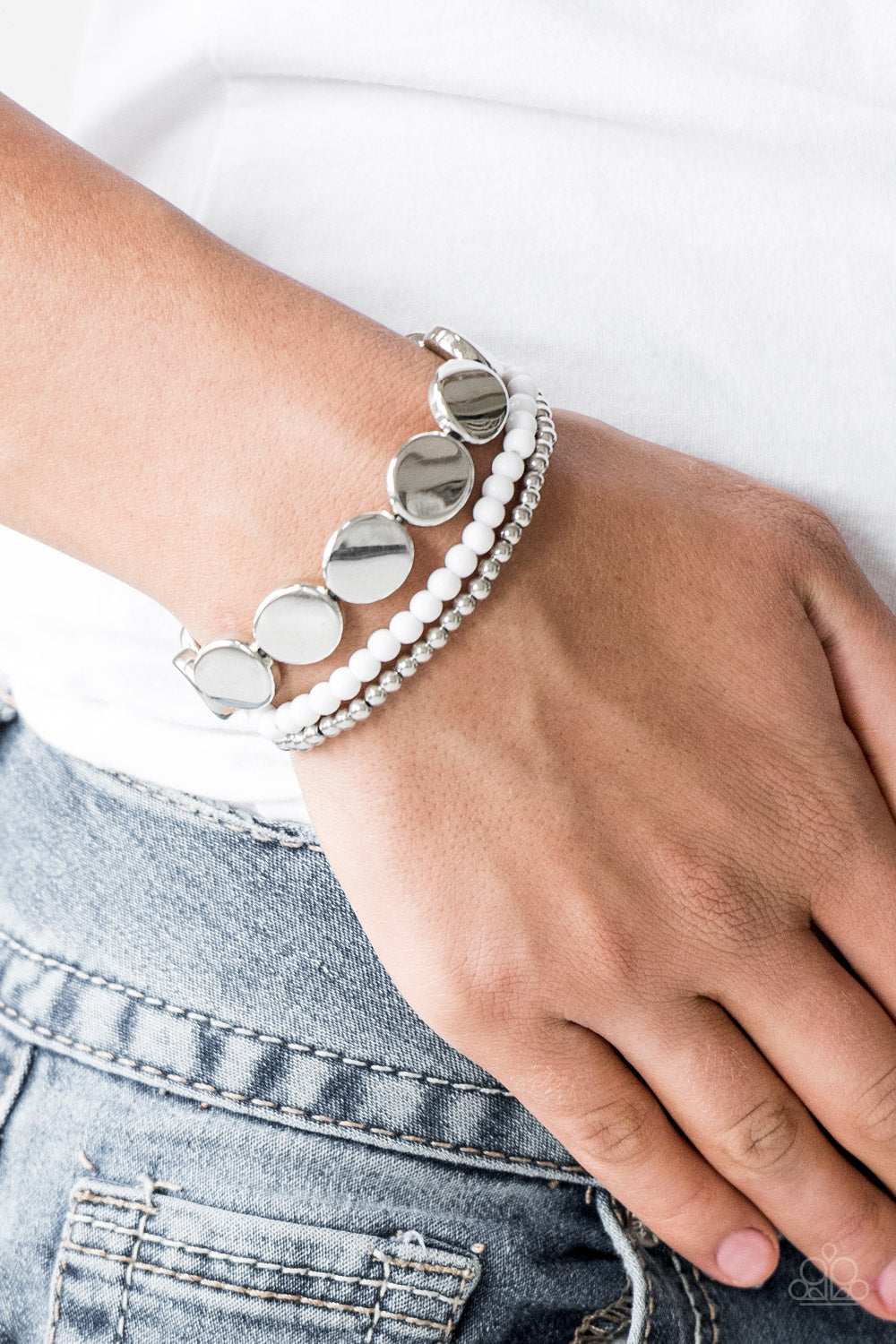 Beyond The Basics - White Bracelets