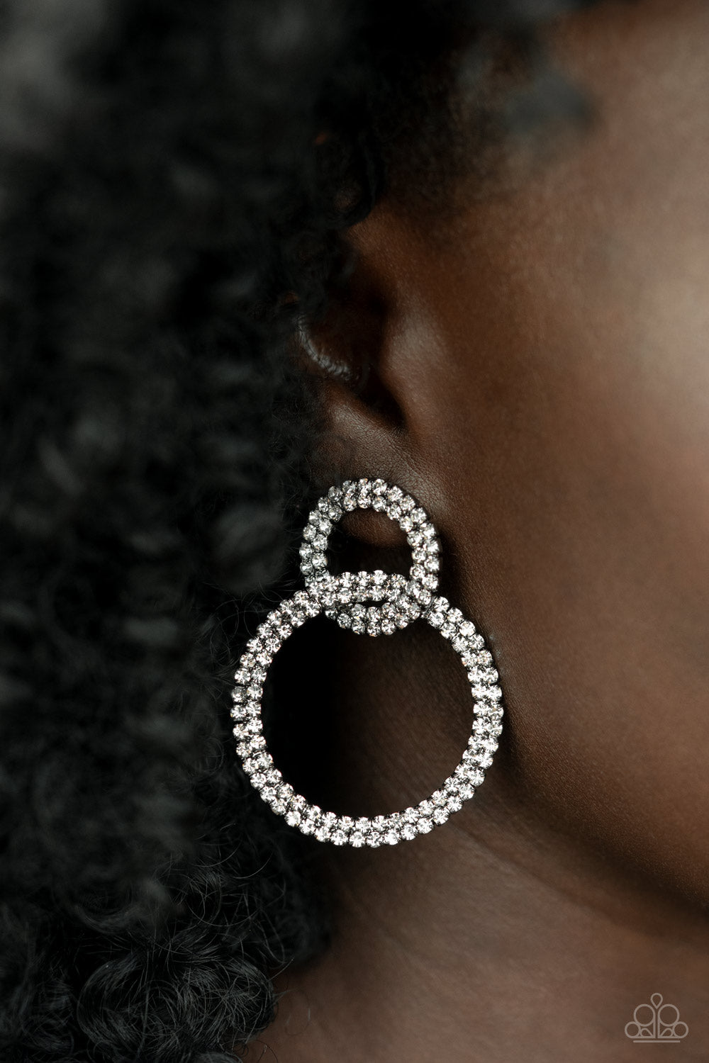 Intensely Icy - Black Rhinestones Earrings