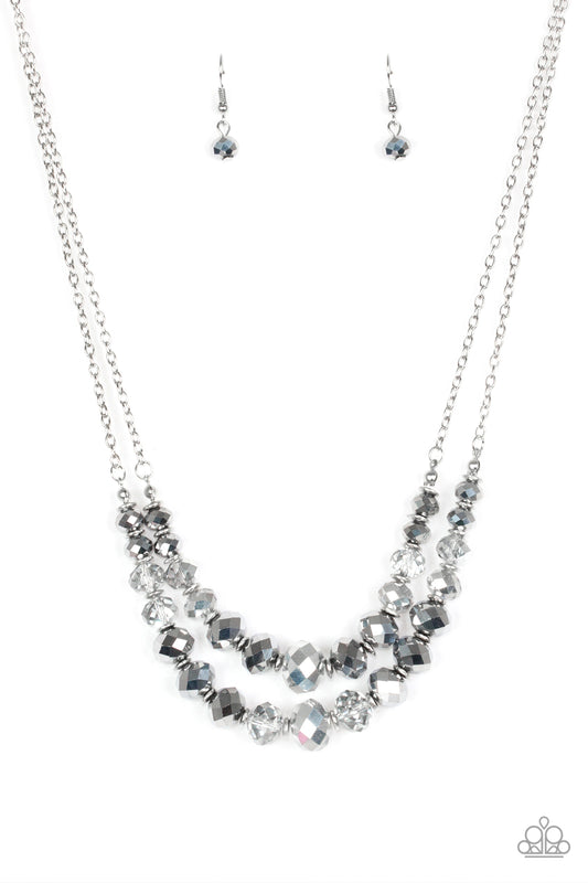 Strikingly Spellbinding - Silver Necklace Set