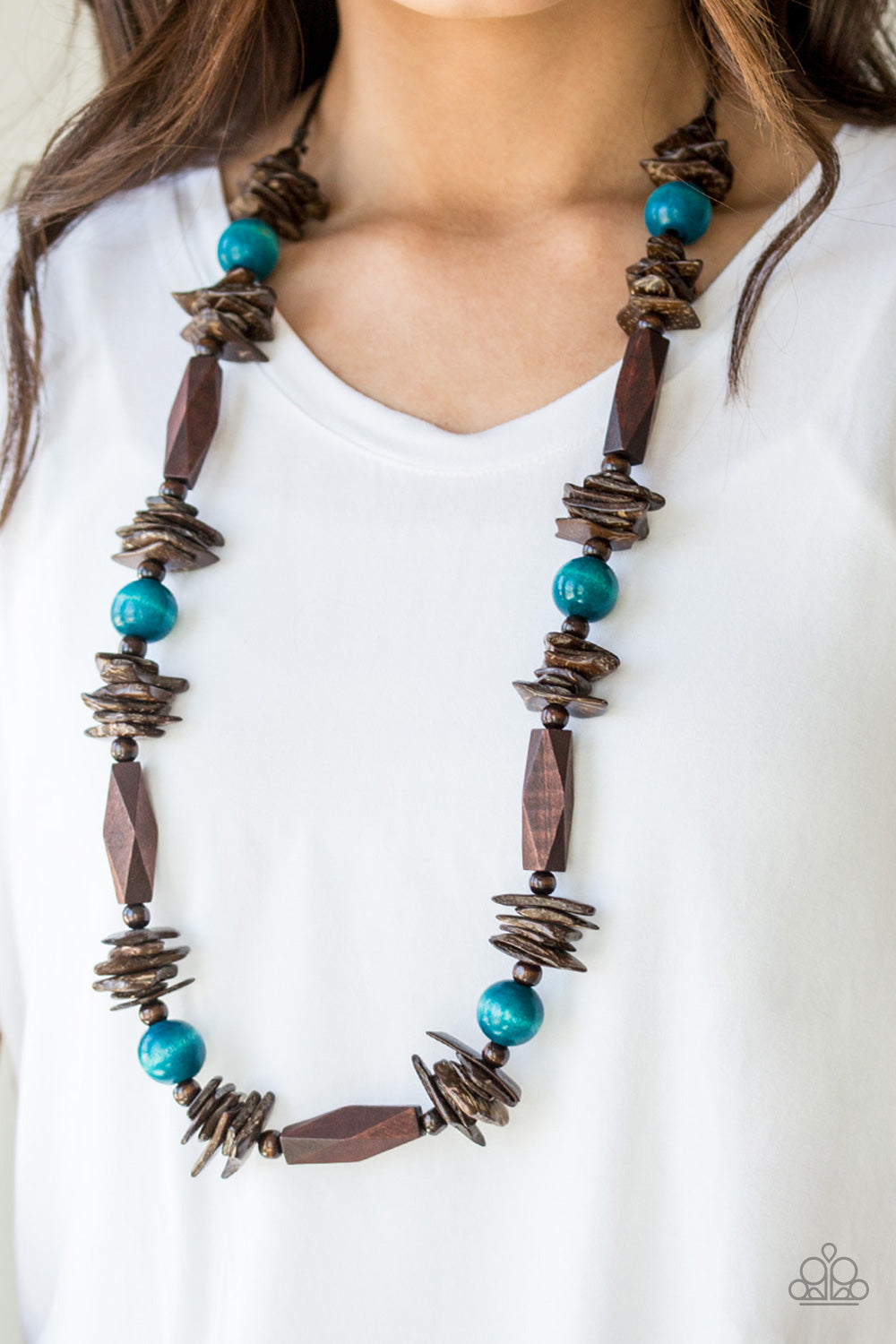 Cozumel Coast - Blue Wooden Necklace Set