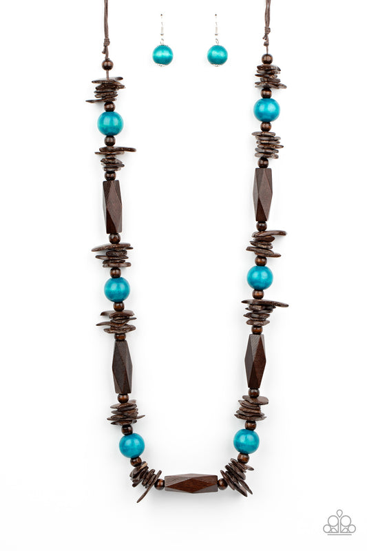 Cozumel Coast - Blue Wooden Necklace Set