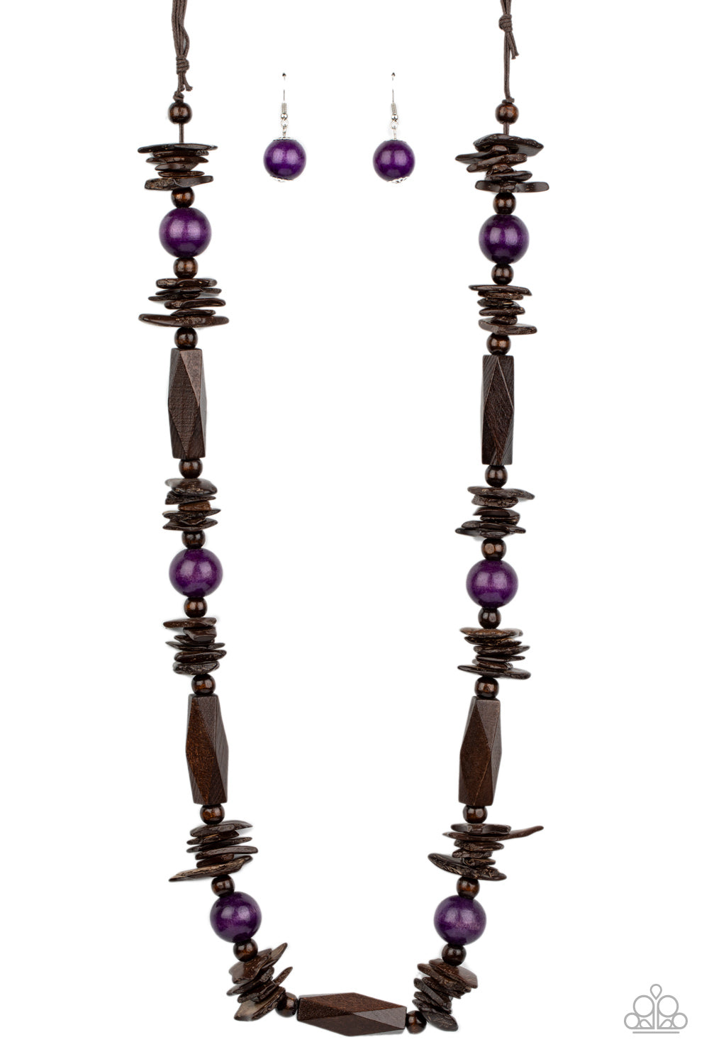 Cozumel Coast - Purple Wooden Necklace Set