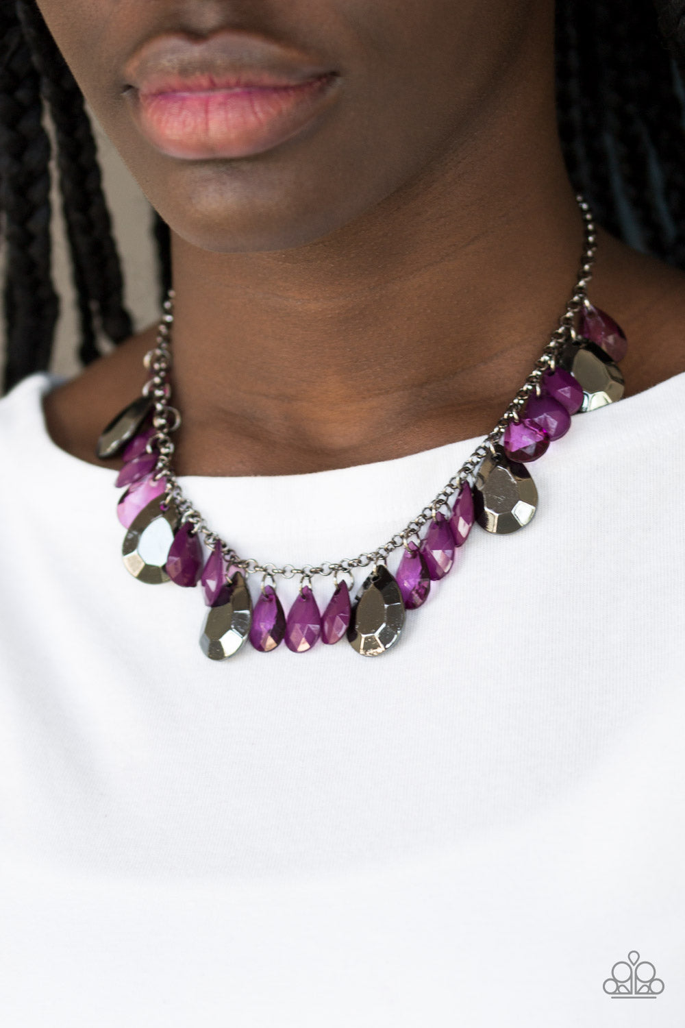 Hurricane Season - Purple Necklace Set