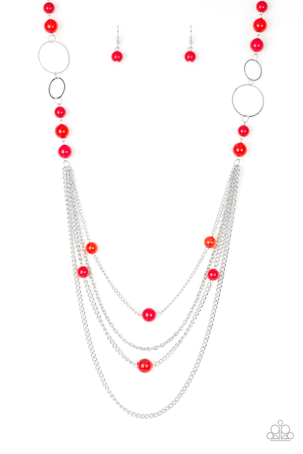Bubbly Bright - Red Necklace Set