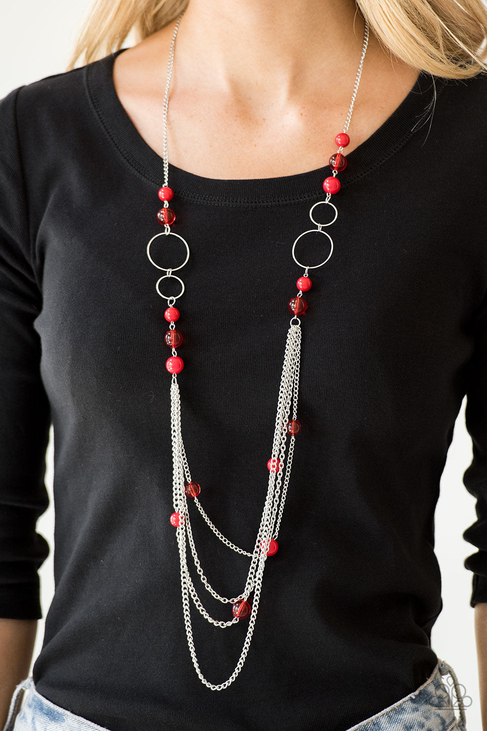 Bubbly Bright - Red Necklace Set