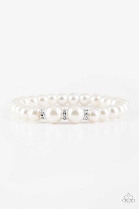 Radiantly Royal - White Bracelets