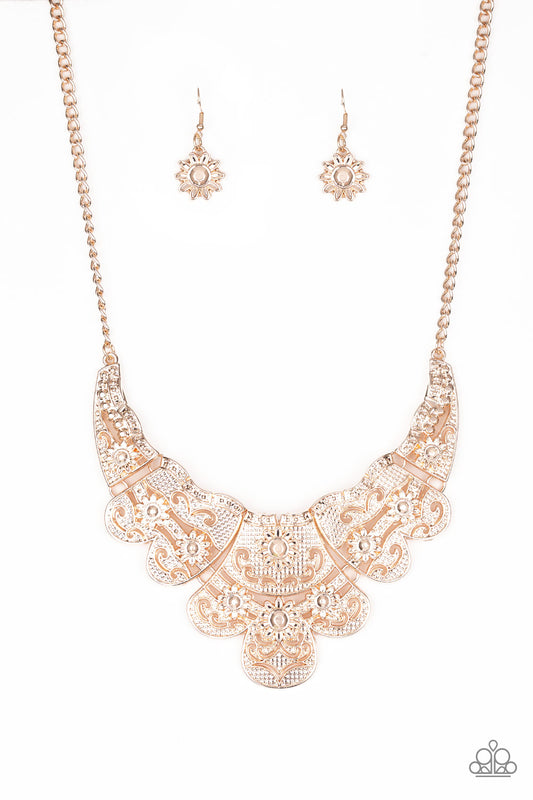 Mess With The Bull - Rose Gold Necklace Set