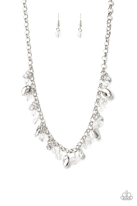 Downstage Dazzle - White Necklace Set