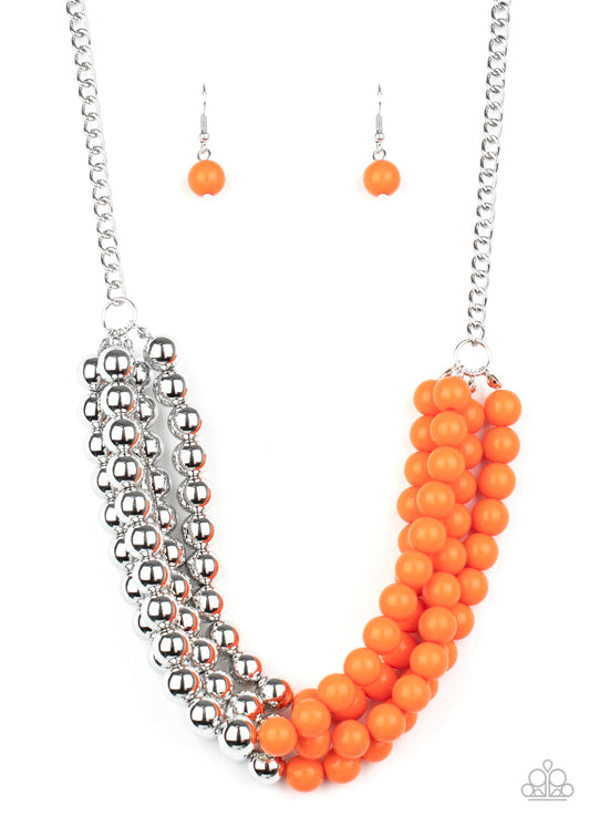 Layer After Layer - Orange Necklace Set