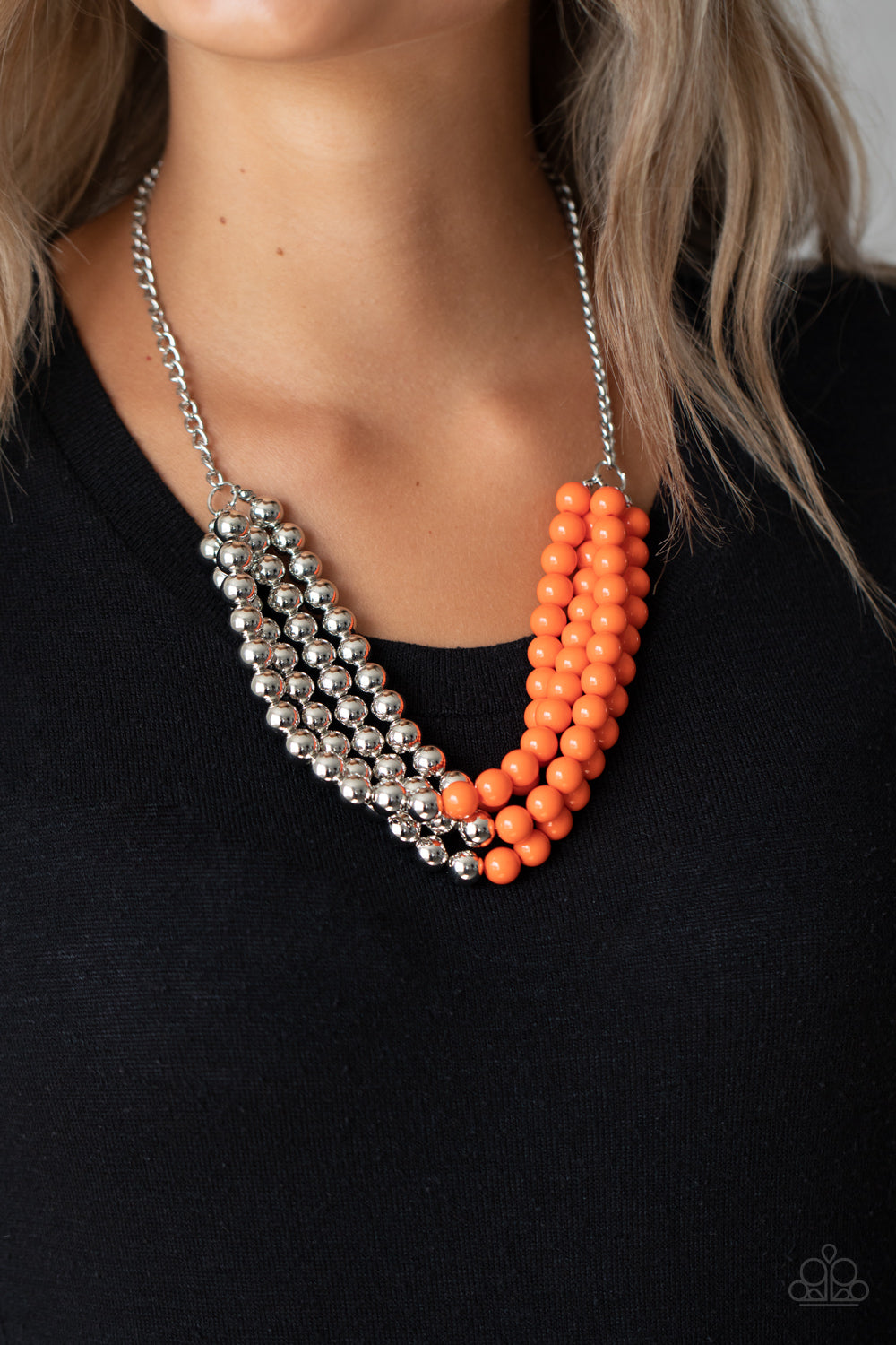 Layer After Layer - Orange Necklace Set