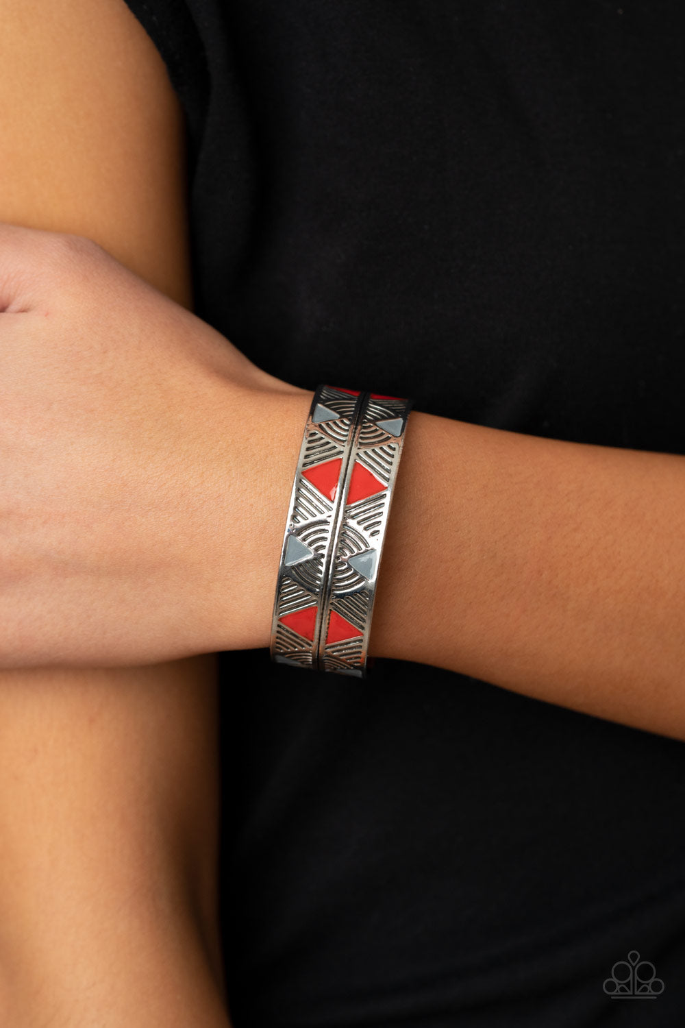 Hidden Glyphs - Red Bracelet