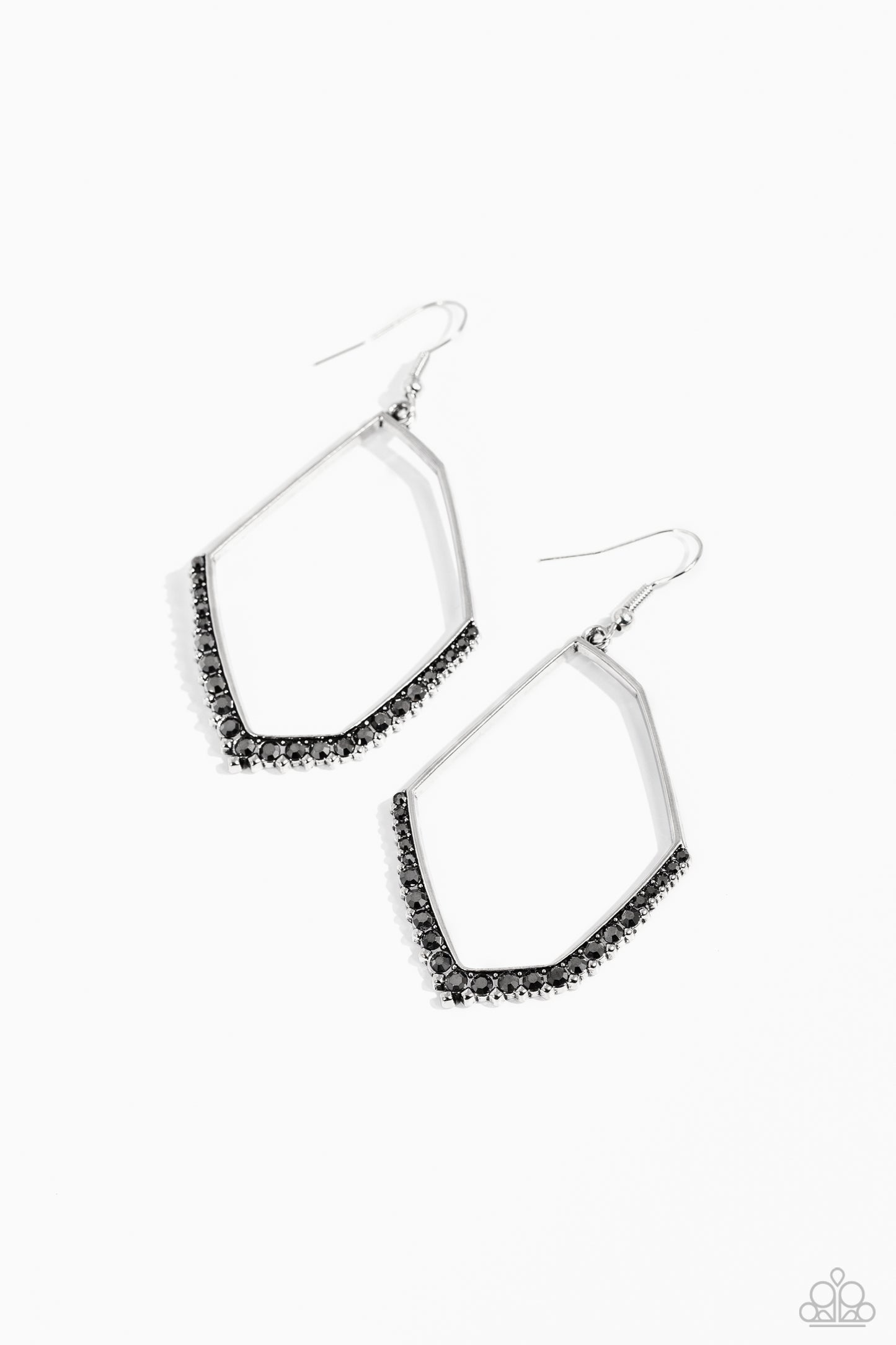 Bent on Success - Silver Earrings