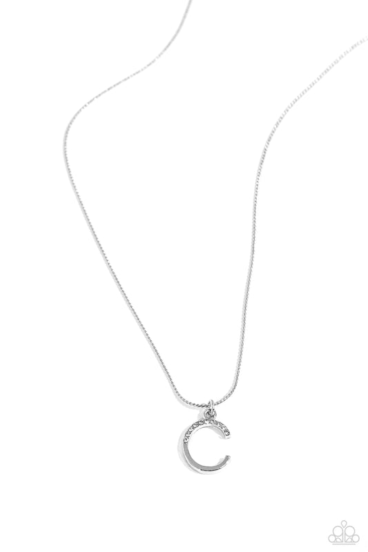 Letter of the Law - White - C Necklace Set