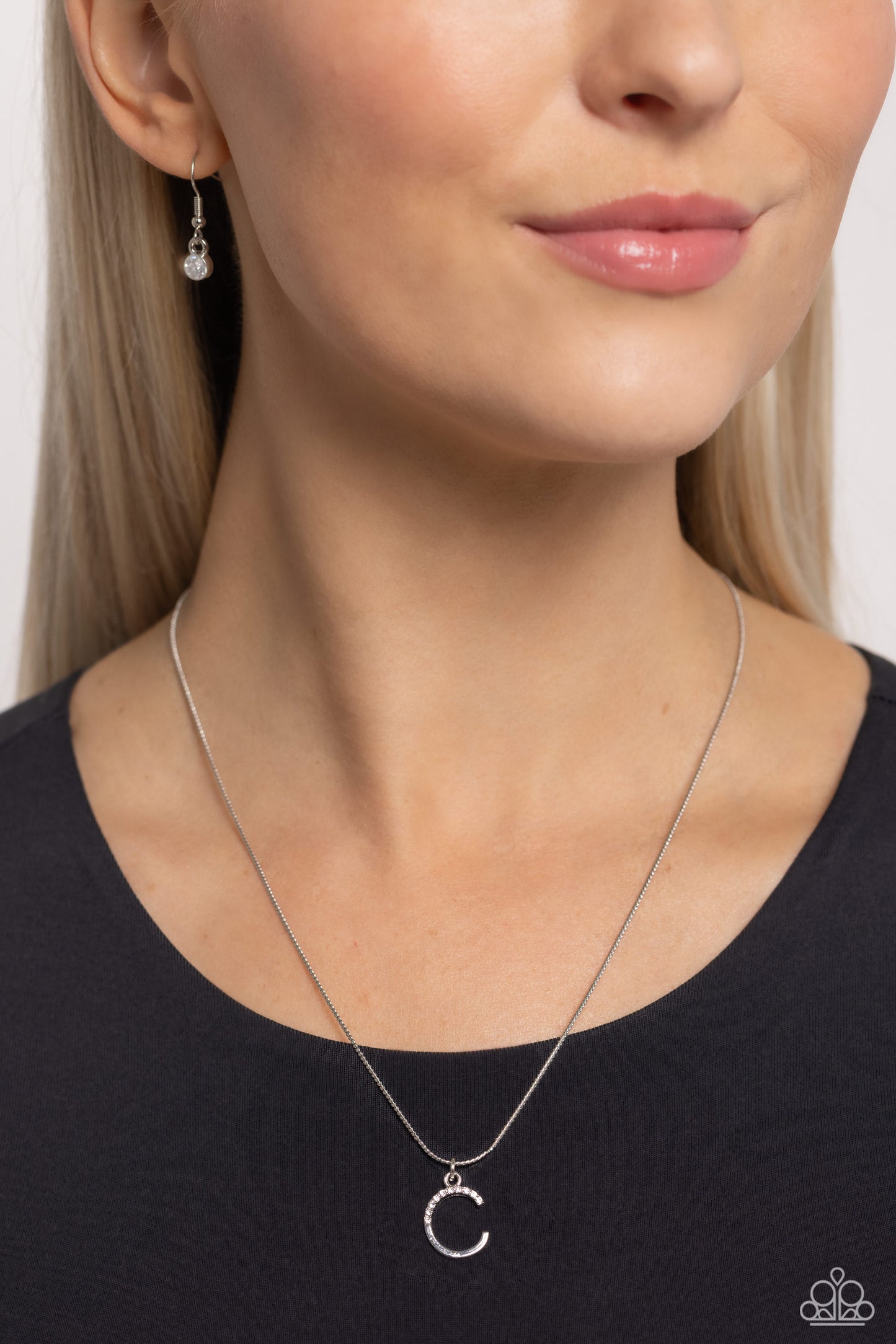 Letter of the Law - White - C Necklace Set