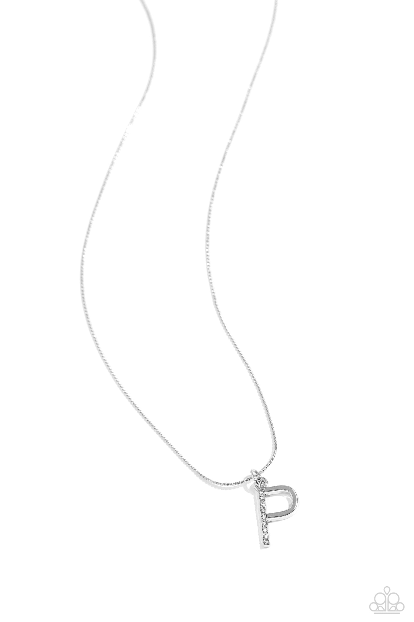 Letter of the Law - White - P Necklace Set