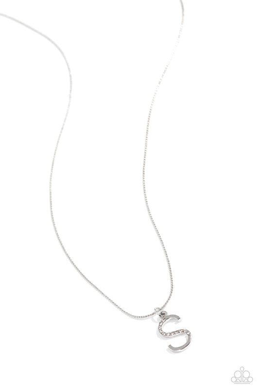 Letter of the Law - White - S Necklace Set