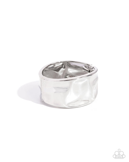 Hammered Hope - Silver Bracelet