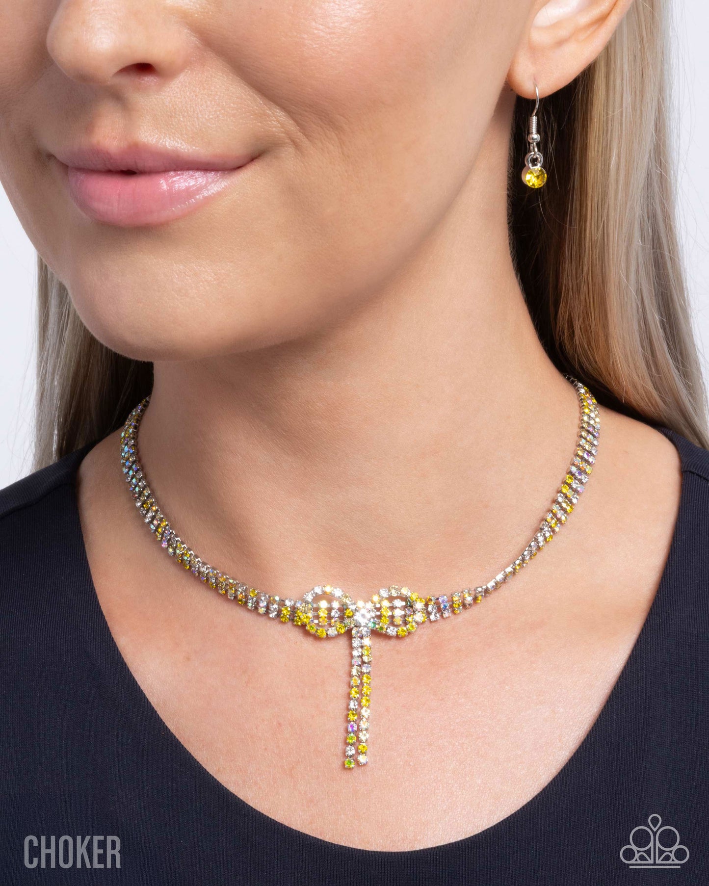 Buckingham Bow - Yellow Necklace Set