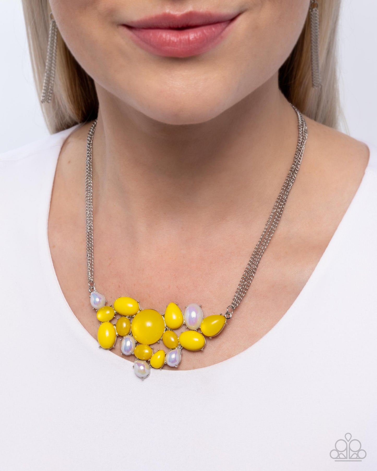 Shimmery Supply - Yellow Necklace Set