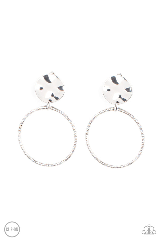 Undeniably Urban - Silver Earrings (clip-on)