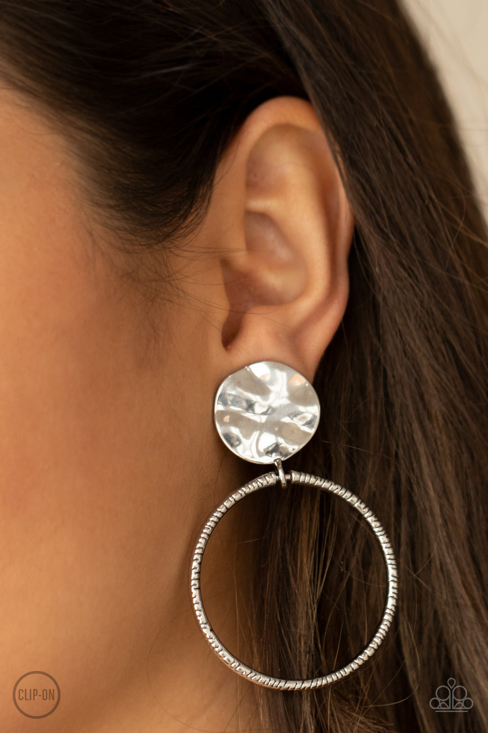 Undeniably Urban - Silver Earrings (clip-on)
