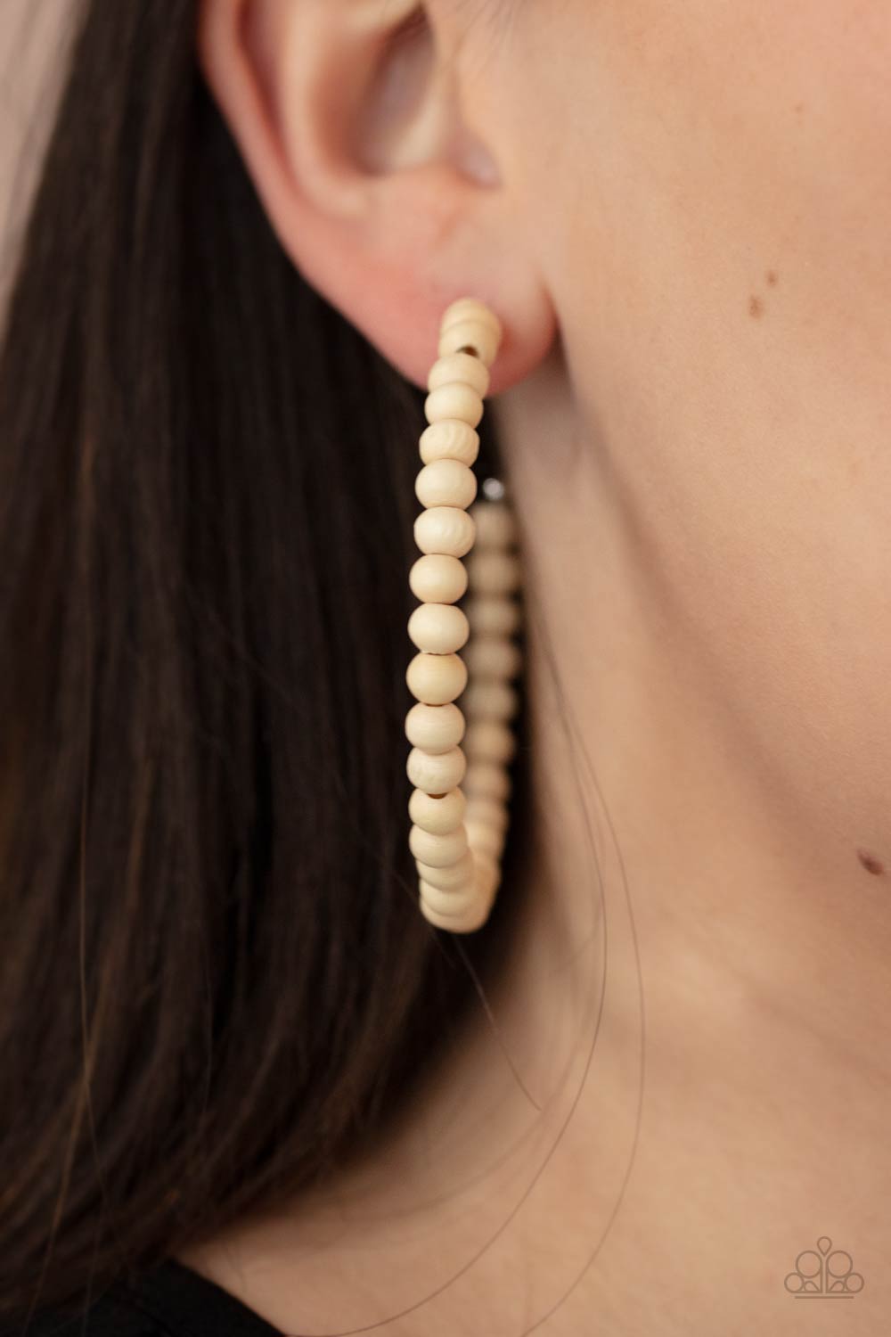 Should Have, Could Have, WOOD Have - White Earrings