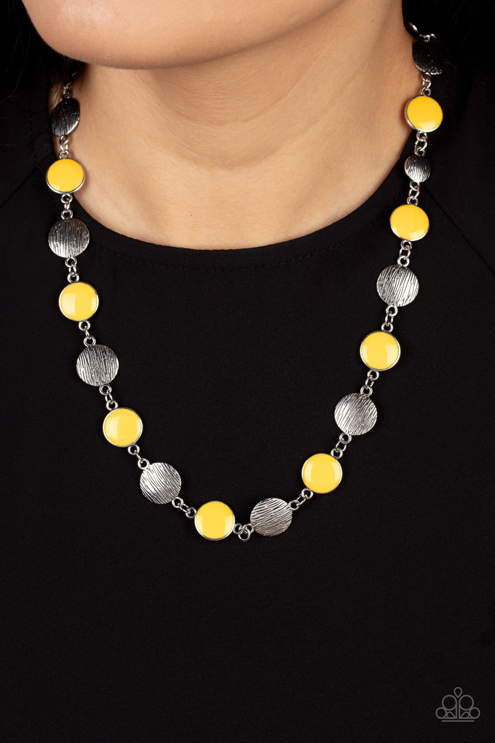 Harmonizing Hotspot - Yellow Necklace Set