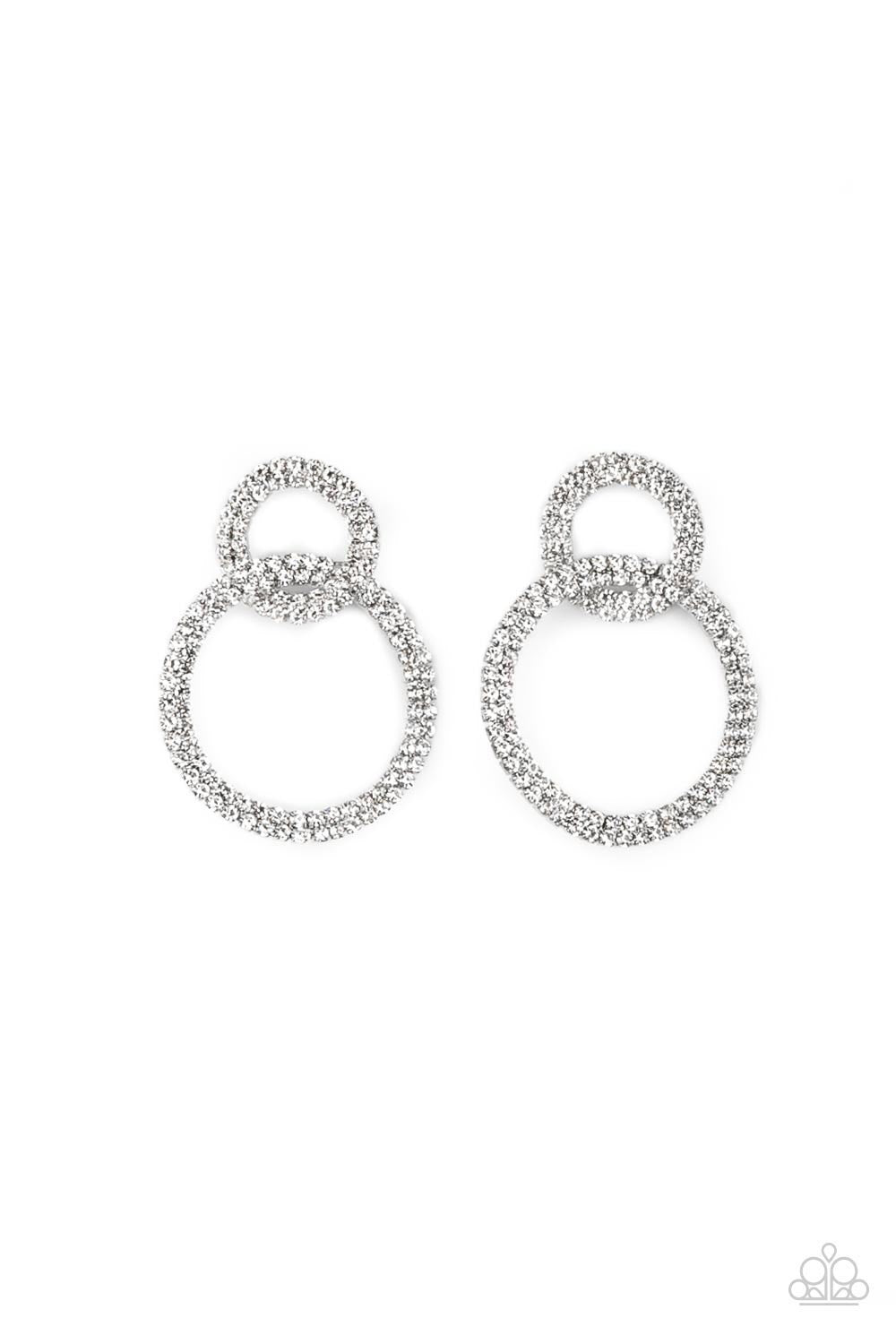 Intensely Icy - Black Rhinestones Earrings