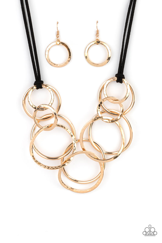 Spiraling Out of COUTURE - Gold Necklace Set