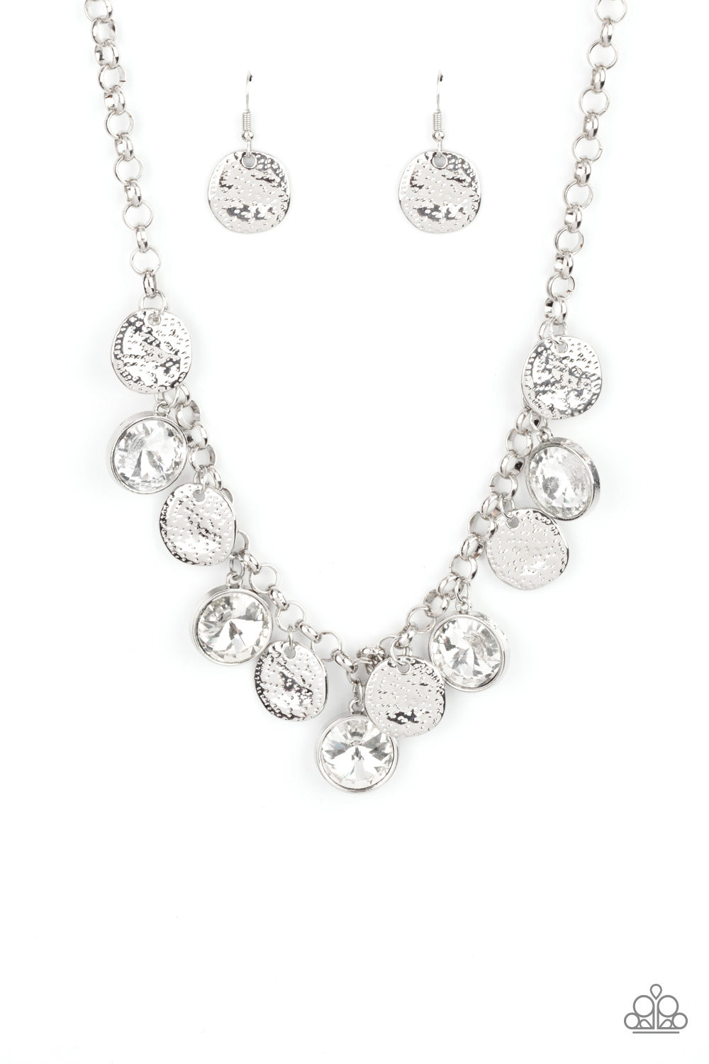 Spot On Sparkle - White Necklace Set