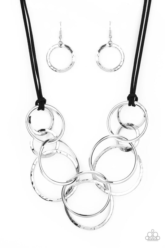 Spiraling Out of COUTURE - Silver Necklace Set