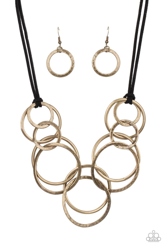 Spiraling Out of COUTURE - Brass Necklace Set