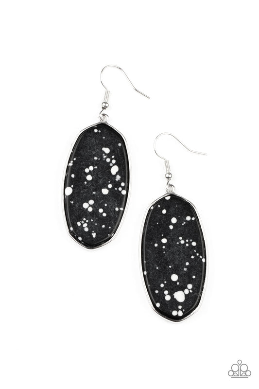Stone Sculptures - Black Earrings