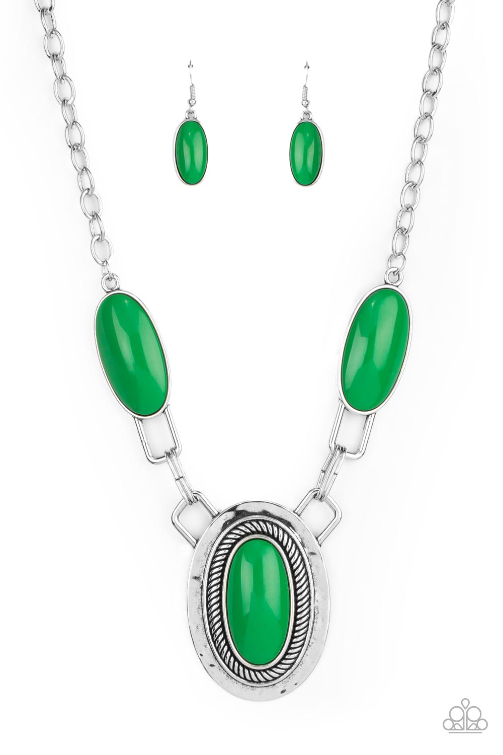 Count to TENACIOUS - Green Necklace Set