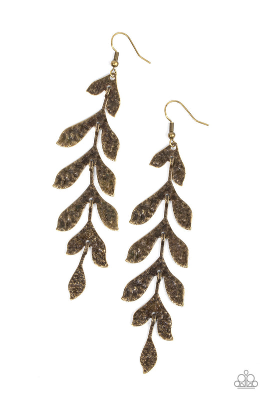 Lead From the FROND - Brass Earrings