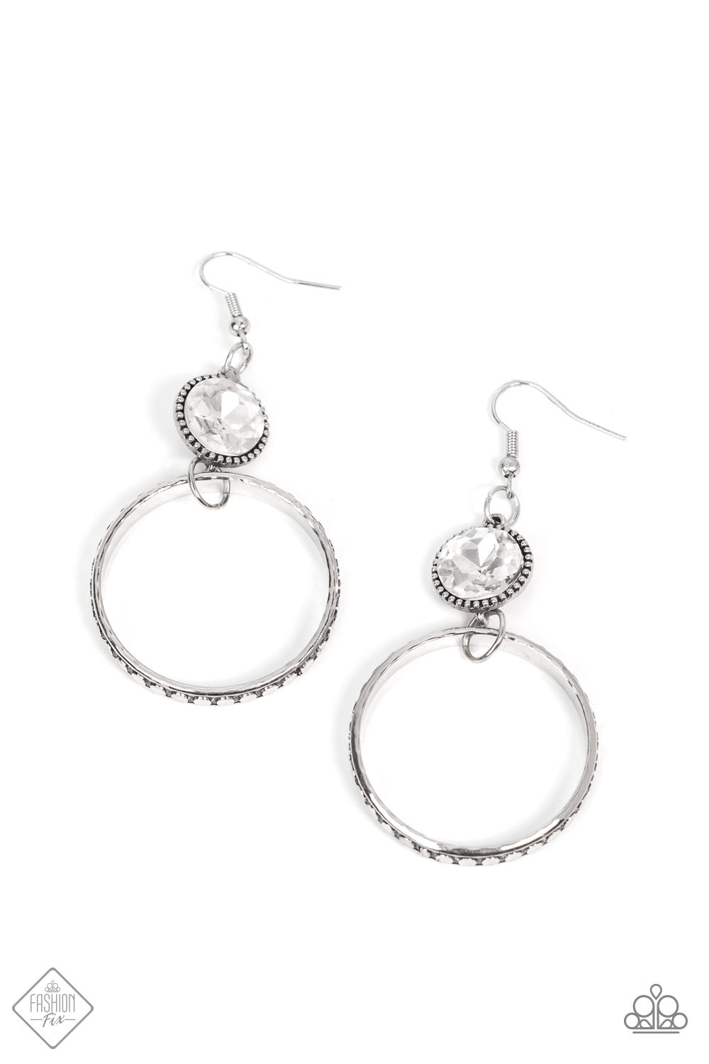 Standalone Sparkle - White Earrings