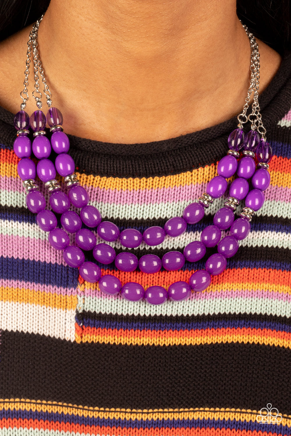Coastal Cruise - Purple Necklace Set